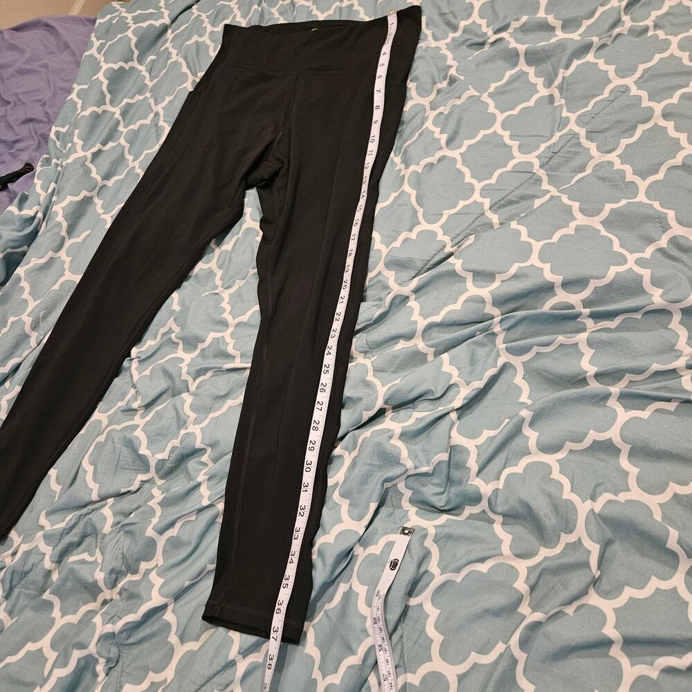 Tek Gear Ultrastretch Black High Rise Athletic Leggings XXL Side Pocket - Picture 5 of 8